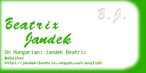 beatrix jandek business card